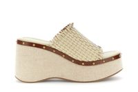 sandalias de piel con tacon de cuna beige 36