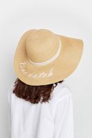 sombrero de paja con ala ancha bae watch