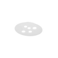 plafon luna de metal blanco 60x50cm 5 luces gx53 max 5x8w ip20 diseno moderno redondo bombillas no incluidas
