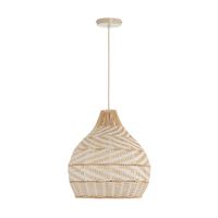 lampara de techo romeo natural y blanca o40 cm e27