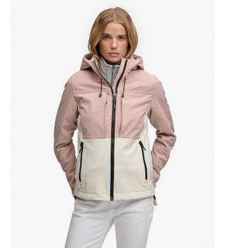 Superdry para mujer. W5012070A Chaqueta Colourblock Trekker rosa (XL), Casual, Outdoor, Poliéster Reciclado