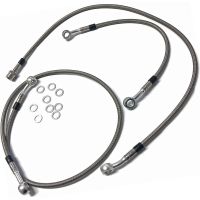 kit latiguillos de freno metalicos moto guzzi v 50 iii delantero gris