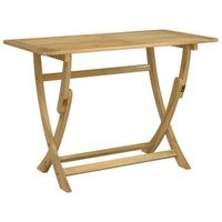 mesa de jardinrmesa para exterioresrmesa de patio plegable madera maciza de acacia 110x55x75 cm