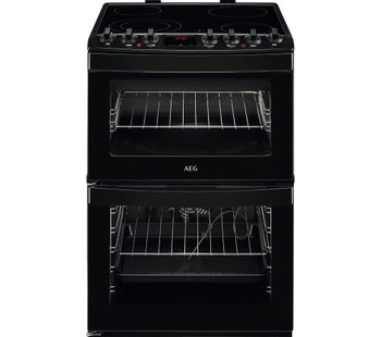 AEG CCB6761ACB 60 cm Electric Ceramic Cooker - Black, Black