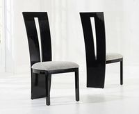 verbier solid wood black dining chairs