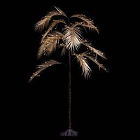 arbol iluminado de interior palmera dorada h 90 cm 90 led  transformador