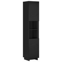 armario de bano negro 365 x 38 x 180 cm madera de ingenieria vidaxl