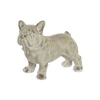 figura resina 19x39x285 perro envejecido gris
