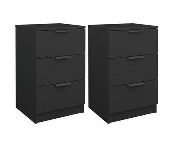 Vidaxl mesitas de noche 2 unidades negro 40x36x65 cm