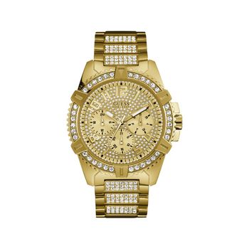 Guess Reloj Hombre Caja De Acero Pulsera Acero De Color Oro Resistente Al Agua 5 Atm W0799g2