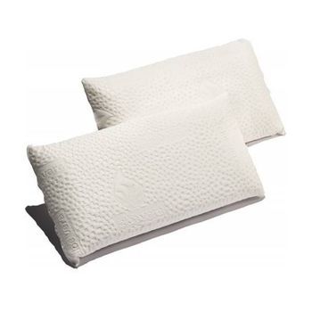Pack 4 Almohadas Visco Luxury Aloe Vera 135 Cm Firmeza Media Termo Sensible Desenfundable