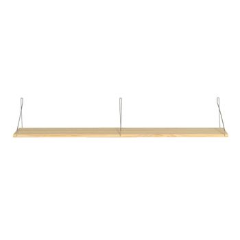 Estante de pared en madera maciza natural 180 cm Sin barnizar