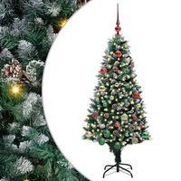 arbol de navidad artificial verde 150 cm pvc y acero y plastico vidaxl