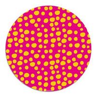 alfombra vinilica circulos 190x190cm agatha estampados naranjas rosas