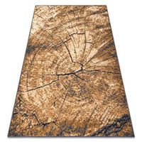 alfombra bcf morad pier arbol madera - gris  beige  dorado oscuro 240x340 cm