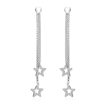 Pendientes de plata en forma de estrella