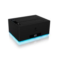 base de conexion icy box ib-127cl-u3 sata usb 32 para 2 discos duros 18 tb