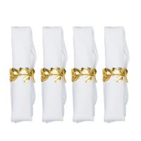 anillos de servilleta hoja - set de 4