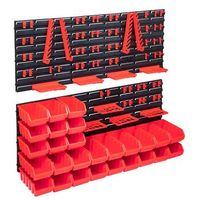 kit de cajas de almacenaje 103 pzas paneles de pared rojonegro vidaxl