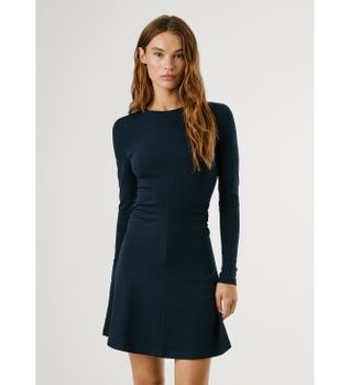 Pepe Jeans para mujer. PL9537718 Vestido Boli marino (M), Casual, Algodón, Manga larga
