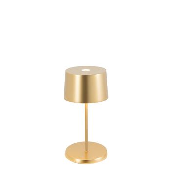 Lámpara de mesa led zafferano, recargable, oro amarillo mini