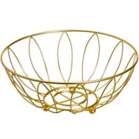 frutero de petalos de metal dorado 26x11cm