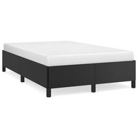 estructura de cama cuero sintetico negro 120x190 cm