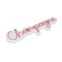 iluminacion led decorativa de plastico champagne rosa 60x18x2 cm
