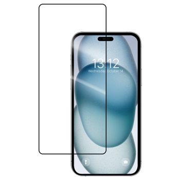 PcCom Essential Protector Cristal Templado 3D para iPhone 15 Plus