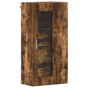 Armario De Madera Roble Ahumado Madera De Ingeniería Vidaxl