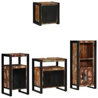 juego de muebles de bano 4 uds multicolor y negro vidaxl