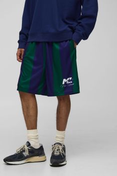 Pantalón Corto Deportivo Homme De Largo Medio Con Rayas, Verde