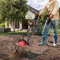 mini cultivador con empunadura plegable y ruedas regulables facil de almacenar rojo 1045 x 102 x 365 cm