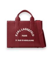 karl lagerfeld para mujer b1w30041 bolso tote mediano de rue st-guillaume granate osfa casual poliuretano