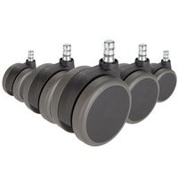 5 x ruedas para suelos duros rolo no-noise 11 mm  75 mm lote de 5 hjh office