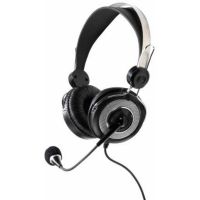 auriculares vivanco 36652 con cable analogico microfono integrado uso diario y voip negro y plata