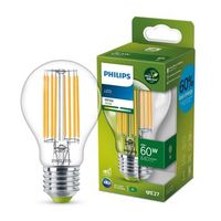 philips bombilla de filamento transparente 60 w a60 e27