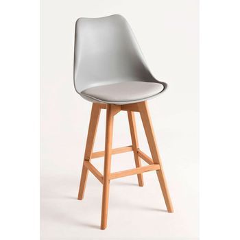 Pack 6 Taburetes Synk De Polipiel 112*49*43 Cm - Gris