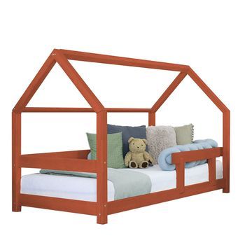 Cama Cabaña Infantil Tery 140 X 200 Rojo Ladrillo
