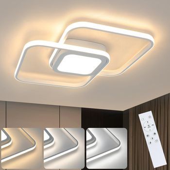Lámpara De Techo Led Moderna Regulable Con Mando A Distancia Para Salón Y Pasillo - 48 W Zmh