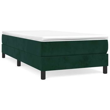 Cama Tapizada 203x80x25 Cm Terciopelo - Verde