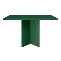 mesa de comedor rectangular tablero laminado 3cm verde cedro 90x120
