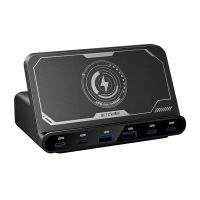 cargador blitzwolf bw-s27 160w 6 puertos usb-c y usb-a inalambrico negro