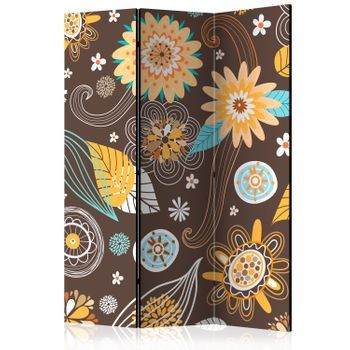 Biombo - Transparent Flowers (135x172 Cm)