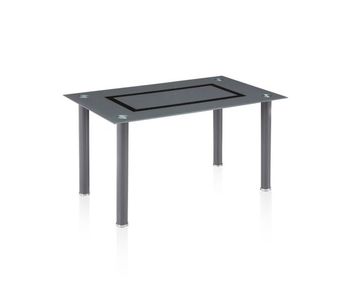 Mesa de comedor gray gris - cristal gris 140 x 76 x cm