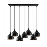 lampara colgante asney 18 negro 7 luces