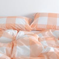 gingham funda nordica melocoton