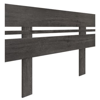 Dhome Cabecero Ceniza 90cm Horizontal Estilo Ancho Con Patas Madera Reciclada Dm Herrajes Incluidos (90cm Horizontal Ancho, Ceniza)