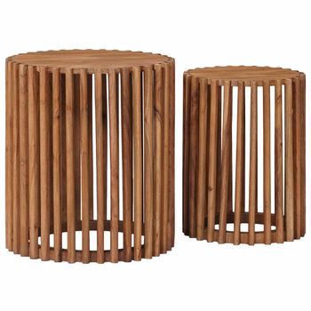 Conjunto De Mesas Laterales Hechas A Mano 2 Uds. Vidaxl