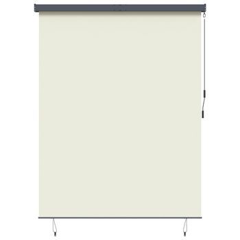 Estor Enrollable Crema 220 X 250 Cm Tela Y Aluminio Vidaxl